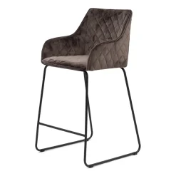 Barstoel Frisco Drive, Anthracite, Velvet