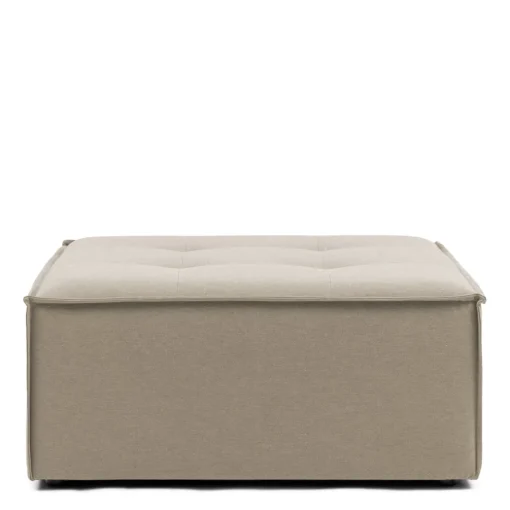Bellagio Outdoor Footstool, sunbrella source, oak