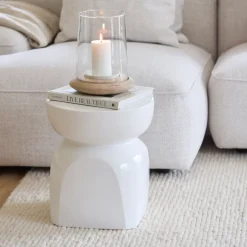 Bijzettafel Porto Puur Wit 37CM