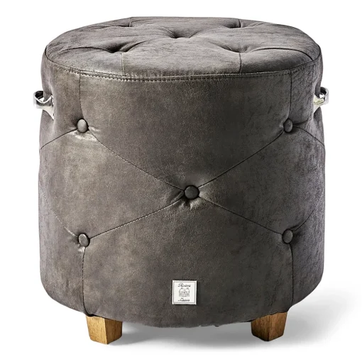 Bowery Footstool White Lion