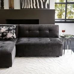 Brandon Center XL, velvet, grimaldi grey