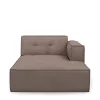 Brandon Chaise Longue Right, scottish suede, brown sugar