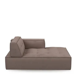 Brandon Chaise Longue Right, scottish suede, brown sugar