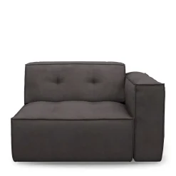 Brandon Corner Arm Right, scottish suede, noir