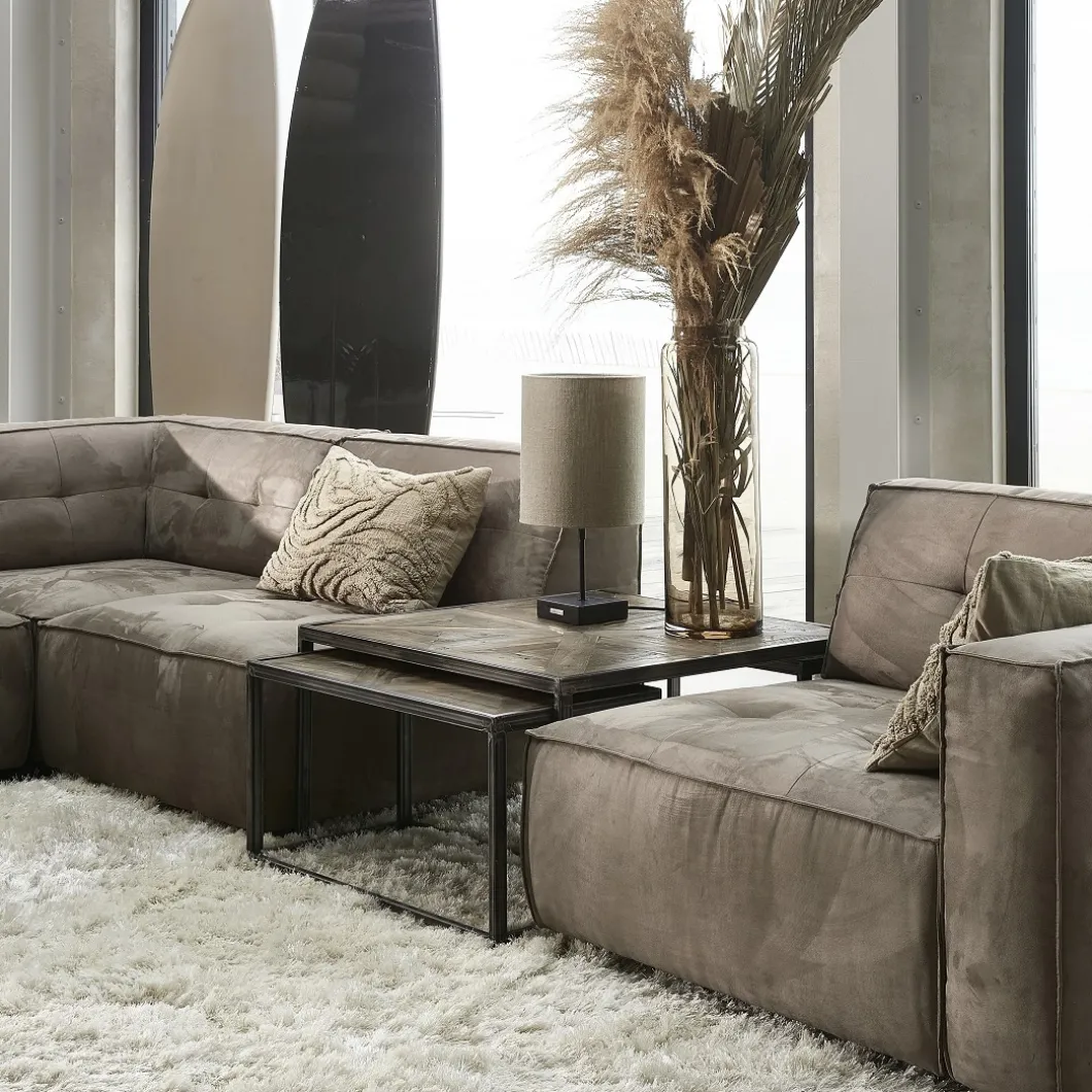 Brandon Corner, velvet, grimaldi grey