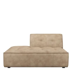 Brandon Lounger Left, velvet, golden beige