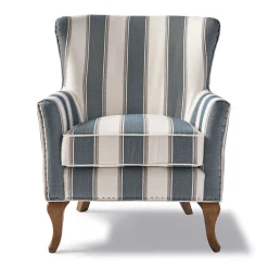 Cavendish Armchair, Blue Stripe FR