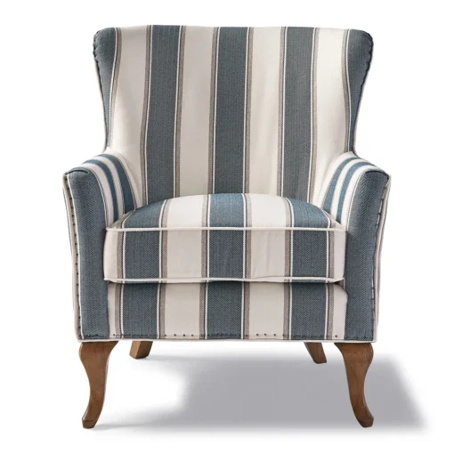 Cavendish Armchair, Blue Stripe FR