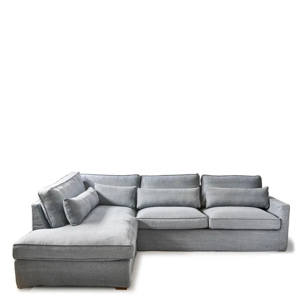 Chaise Longue Bank Links Brompton Cross, Ice Blue