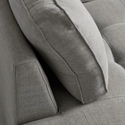 Chaise Longue Bank Links West Houston, Grey, Cotton