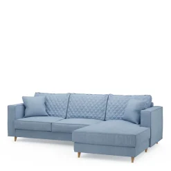 Chaise Longue Bank Rechts Kendall, Ice Blue