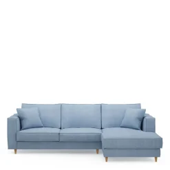 Chaise Longue Bank Rechts Kendall, Ice Blue