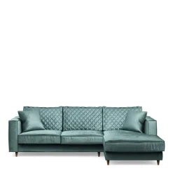 Chaise Longue Bank Rechts Kendall, Mineral Blue
