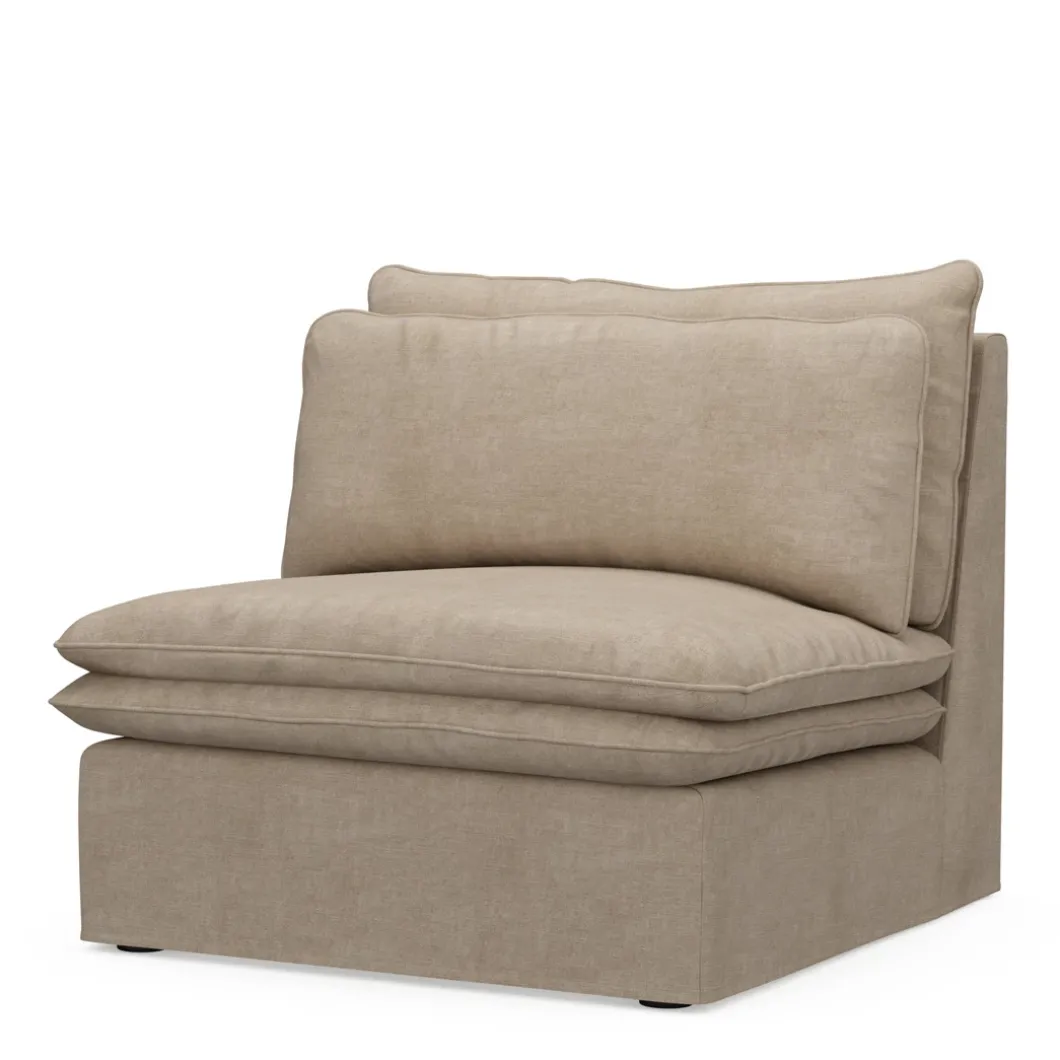 Continental Center, washed cotton, natural