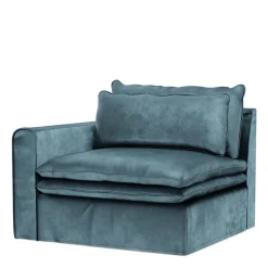 Continental Corner Left, velvet, petrol