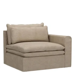 Continental Corner Right, washed cotton, natural