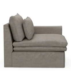 Continental Corner Right, washed cotton, stone