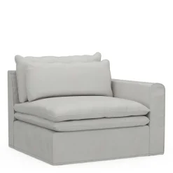 Continental Corner Right, washed cotton, ash grey