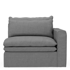 Continental Corner Right, washed cotton, grey