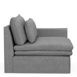 Continental Corner Right, washed cotton, grey