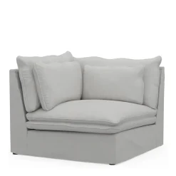 Continental Corner, washed cotton, ash grey