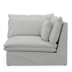 Continental Corner, washed cotton, ash grey