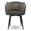 Draaibare Eetkamerstoel Dauphine, Anthracite, Velvet