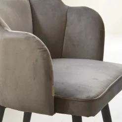 Draaibare Eetkamerstoel Dauphine, Anthracite, Velvet