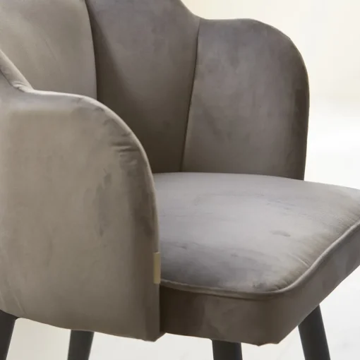 Draaibare Eetkamerstoel Dauphine, Anthracite, Velvet