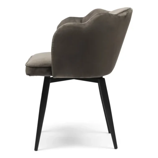 Draaibare Eetkamerstoel Dauphine, Anthracite, Velvet