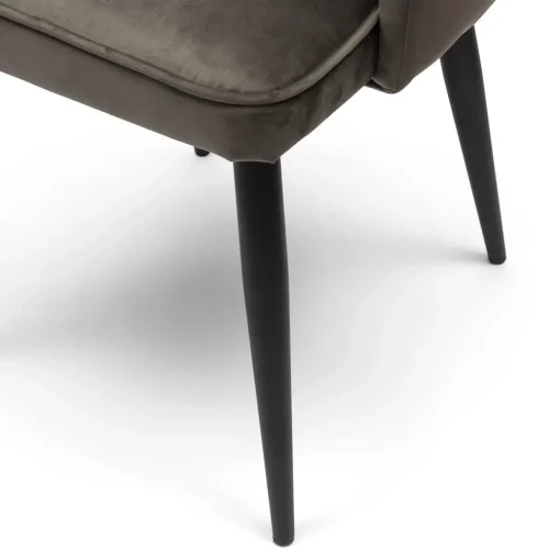 Draaibare Eetkamerstoel Dauphine, Anthracite, Velvet