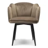 Draaibare Eetkamerstoel Dauphine, Golden Mink, Velvet