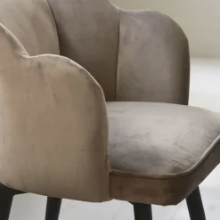 Draaibare Eetkamerstoel Dauphine, Golden Mink, Velvet