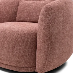 Draaibare fauteuil Leonardo, Koraalroze