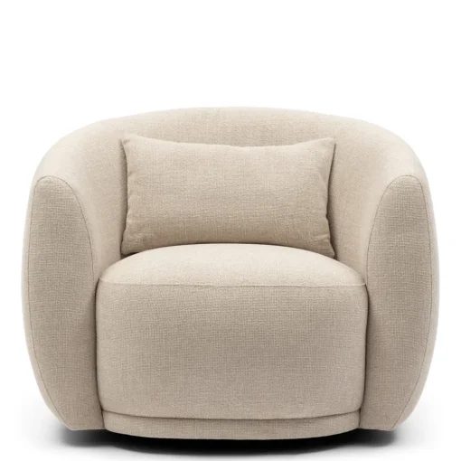 Draaibare fauteuil Leonardo, Naturel