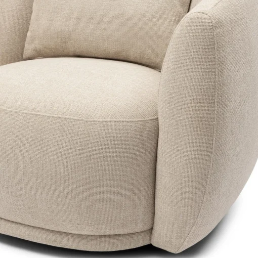 Draaibare fauteuil Leonardo, Naturel