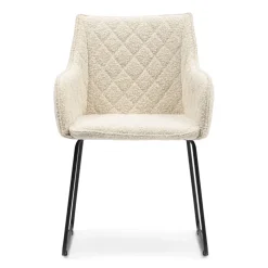 Eetkamerstoel, Frisco Drive, White Sand, Boucle