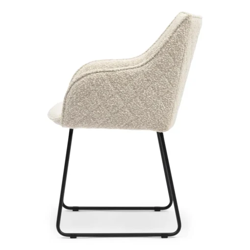 Eetkamerstoel, Frisco Drive, White Sand, Boucle