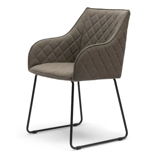 Eetkamerstoel Frisco Drive, Dark Taupe, Belgium Weave