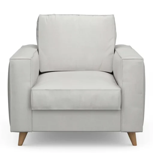 Fauteuil Kendall, Ash Grey, Washed Cotton