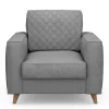 Fauteuil Kendall, Grey, Washed Cotton