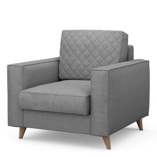 Fauteuil Kendall, Grey, Washed Cotton