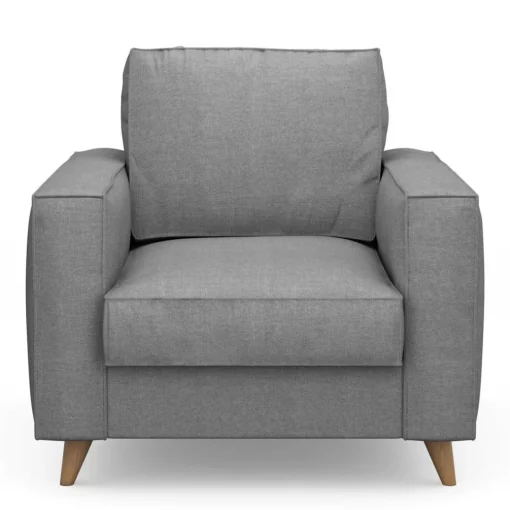 Fauteuil Kendall, Grey, Washed Cotton