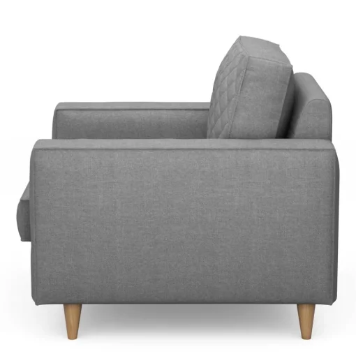 Fauteuil Kendall, Grey, Washed Cotton
