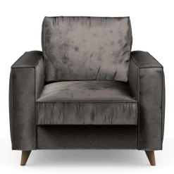 Fauteuil Kendall, Grimaldi Grey, Velvet