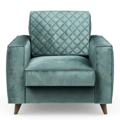 Fauteuil Kendall, Mineral Blue, Velvet