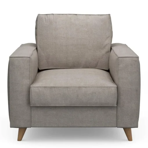Fauteuil Kendall, Stone, Washed Cotton