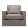 Fauteuil Lennox, Stone, Washed Cotton