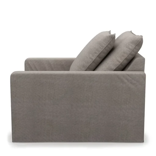 Fauteuil Lennox, Stone, Washed Cotton