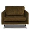 Fauteuil The Camille, Peat Moss, Velvet